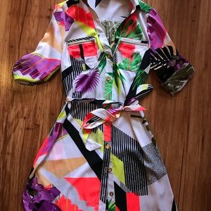 Bebe button up dress